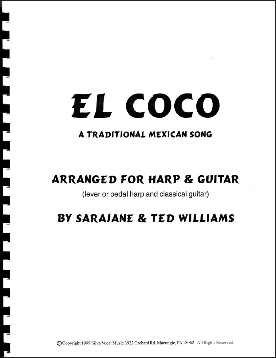 Trad.: El Coco, Mexican folk song arr. for Harp & Classical Guitar, sheet music image 0